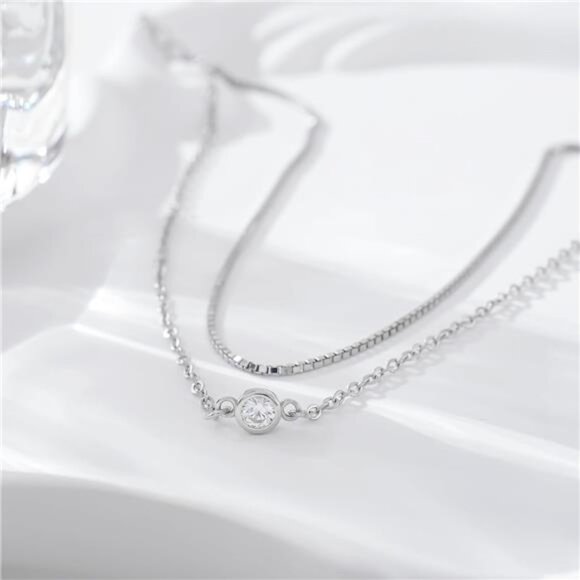 925 Sterling Silver Ankle Bracelet Multilayer Anklets for Women Satellite, Star - Picture 4 of 7